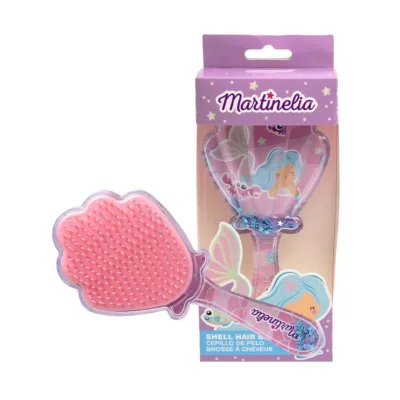 Martinelia Shell Hair Brush - Βούρτσα Μαλλιών Ροζ 18 x 8cm Ηλικίες 3+