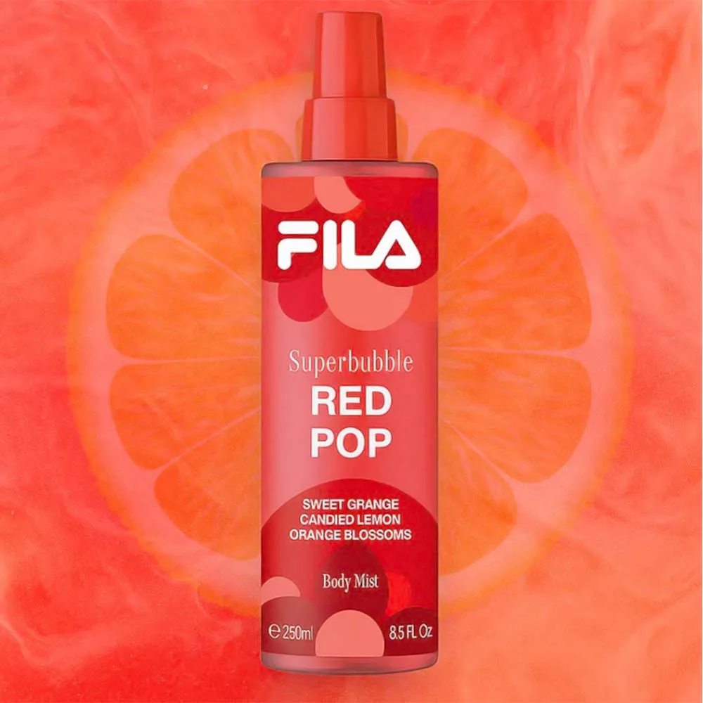 FILA Superbubble Body Mist 250ml Red Pop
