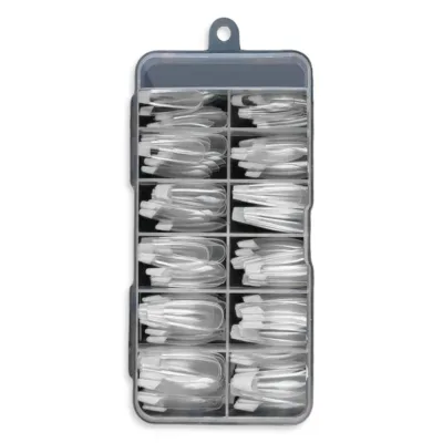 WD Tips Τεχνιτών Nυχιών Γαλλικό Μανικιούρ Coffin- Λευκό ΔιαφανWD Tips Τεχνιτών Nυχιών Γαλλικό Μανικιούρ Coffin- Λευκό Διαφανές 120τμχές 120τμχ