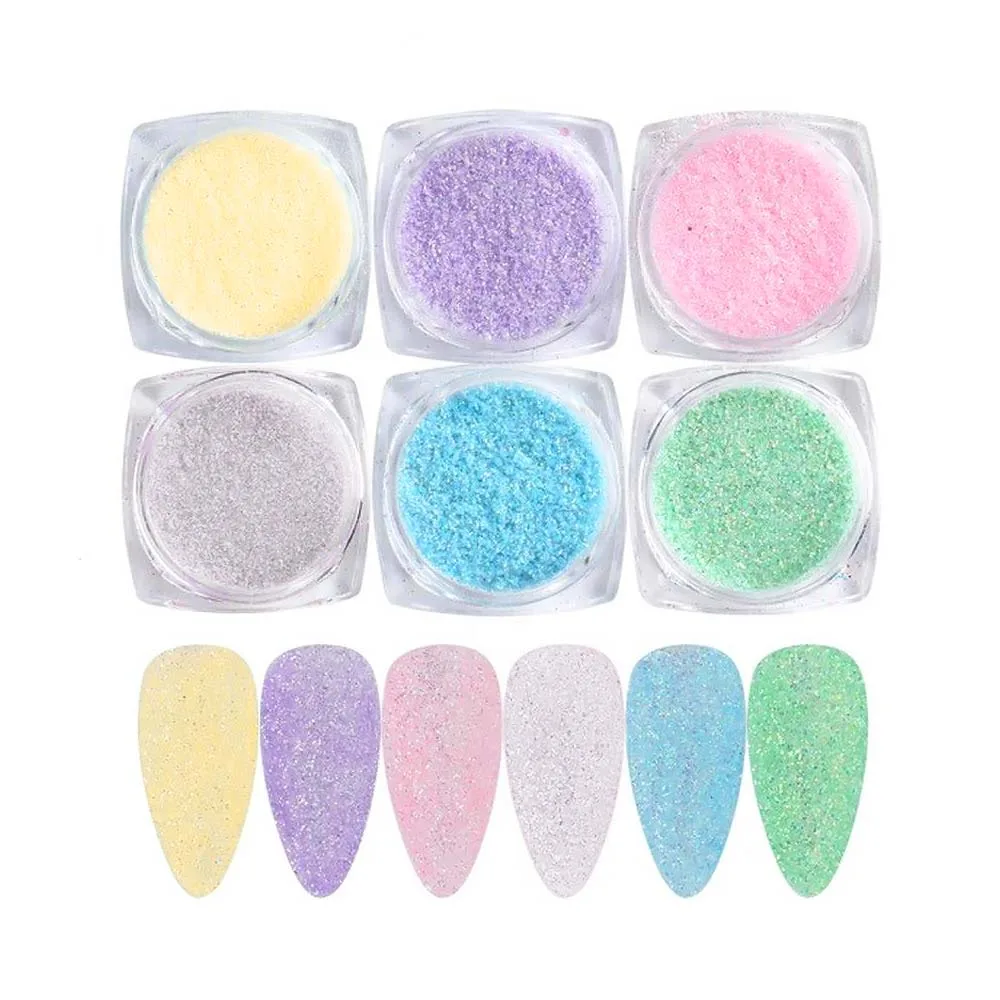 WD Διακοσμητικά Στρας Glitter Νυχιών Σετ 6 Colours