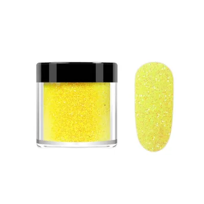 WD Διακοσμητική Σκόνη Glitter Νυχιών Κίτρινη Βαζάκι 8gr