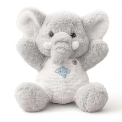 VIP Baby Dolls Stuffed Baby Elephant, Λούτρινο Γούνινο Ελεφαντάκι Γκρι 37cm
